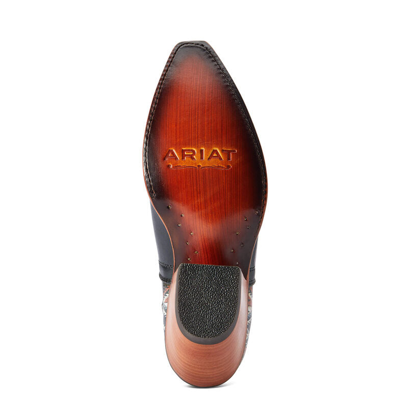 Ariat Dixon Chimayo Western Boot- Cash Black