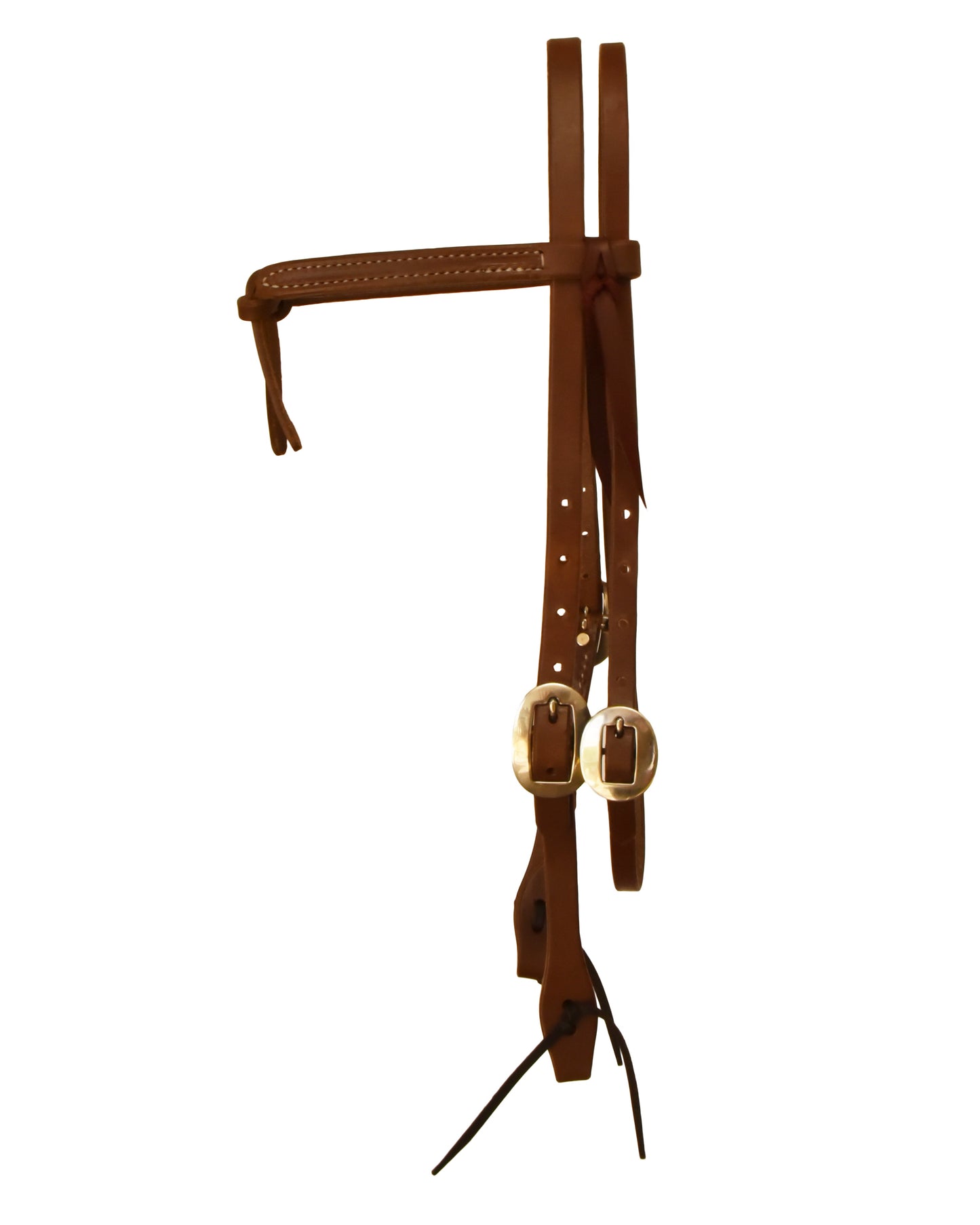 Oiled Harness Leather Knotted Browband Headstall
