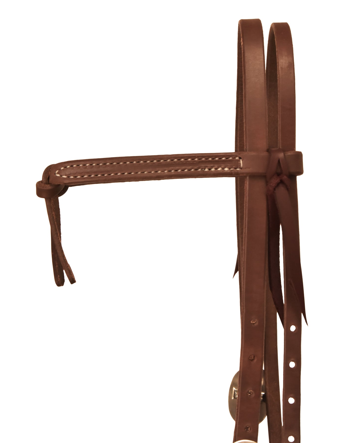Oiled Harness Leather Knotted Browband Headstall