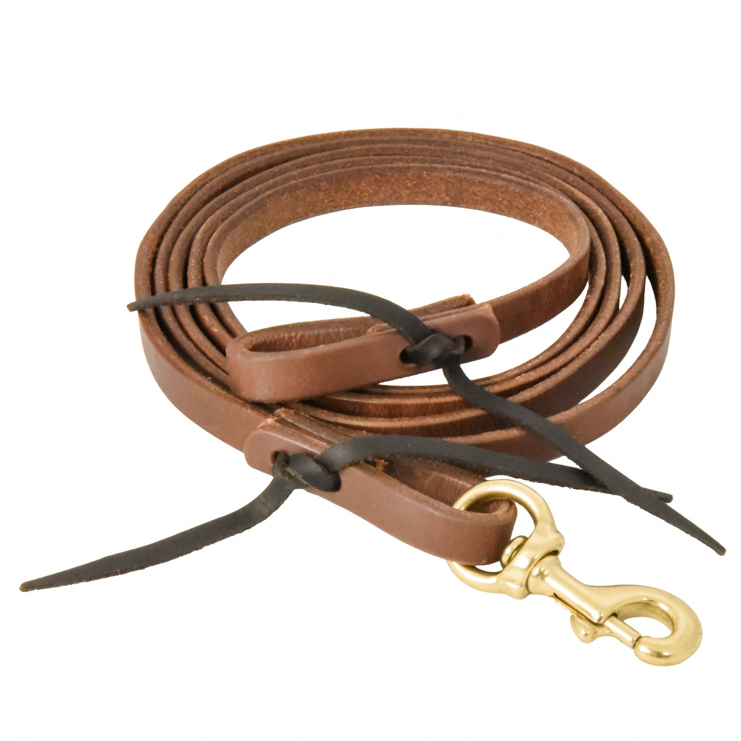 Harness Leather Flat Roper Reins - 5/8in x 8ft