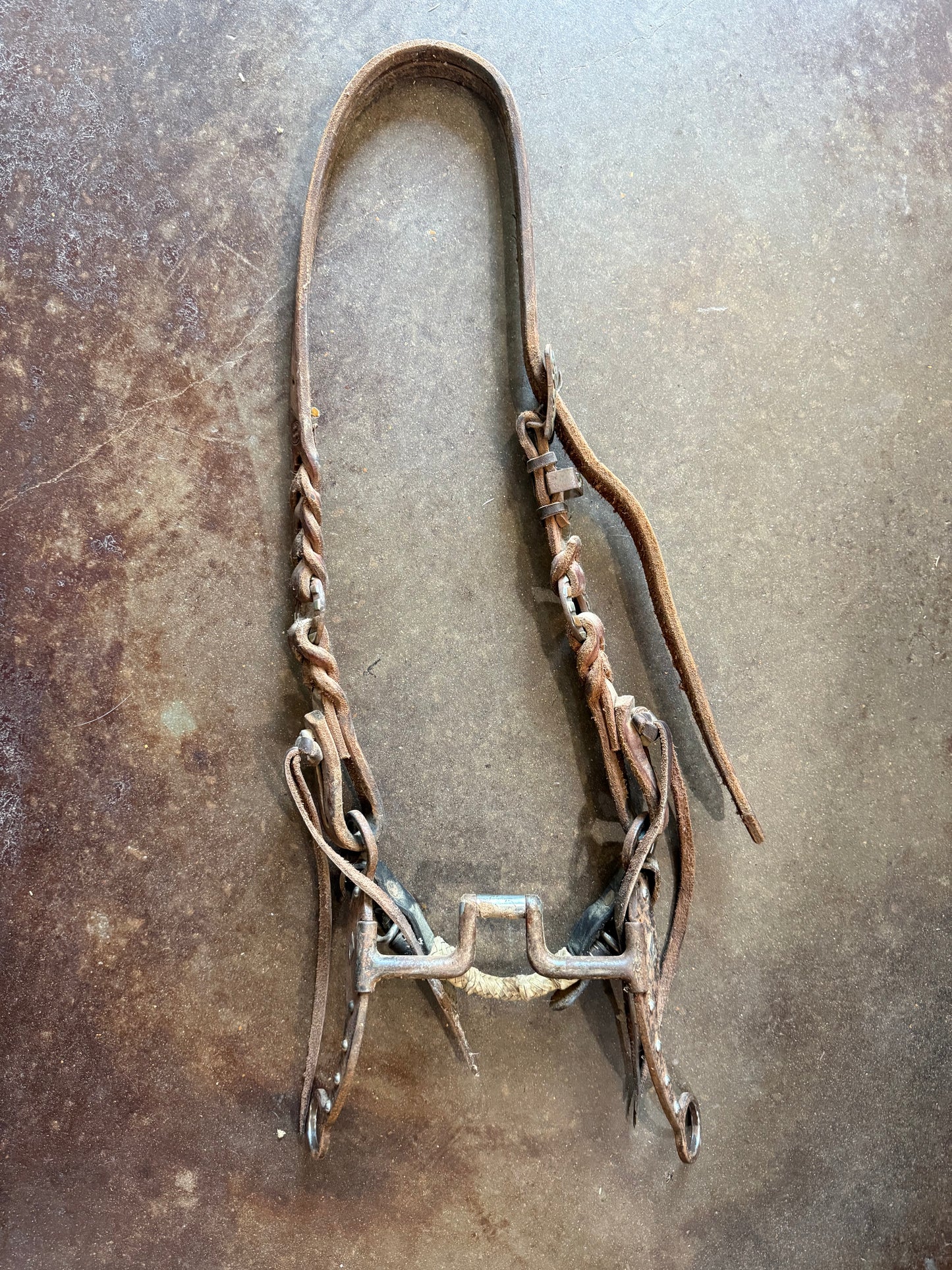 Handmade Hinged Port Bit w/ Joe Hipp Leather Headstall