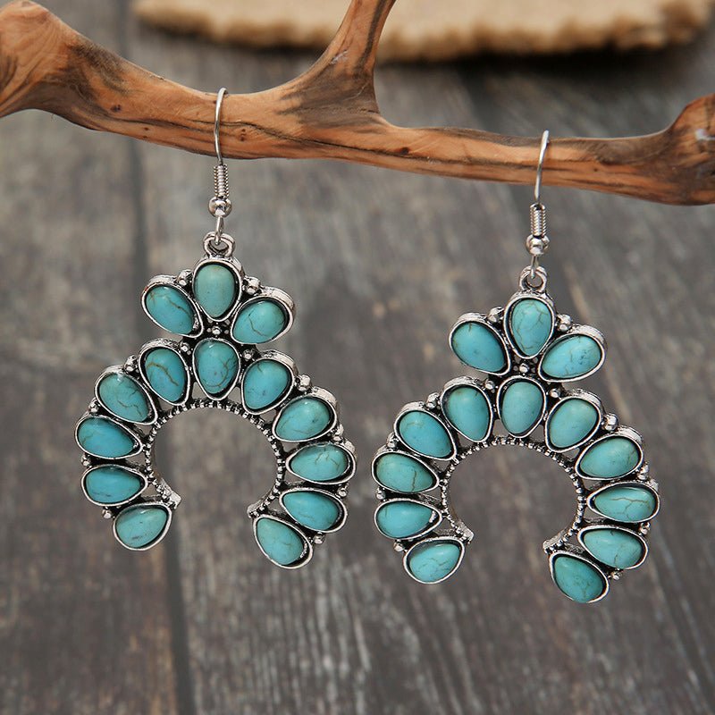 Turquoise Horseshoe Earrings