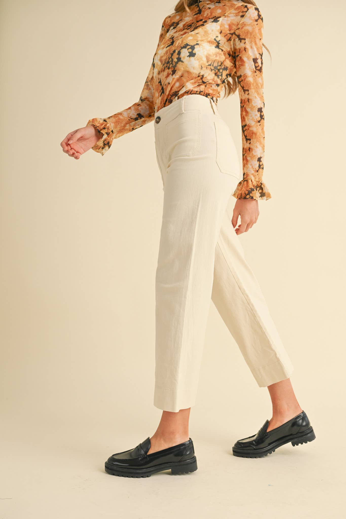 Cropped Wide Leg Pants