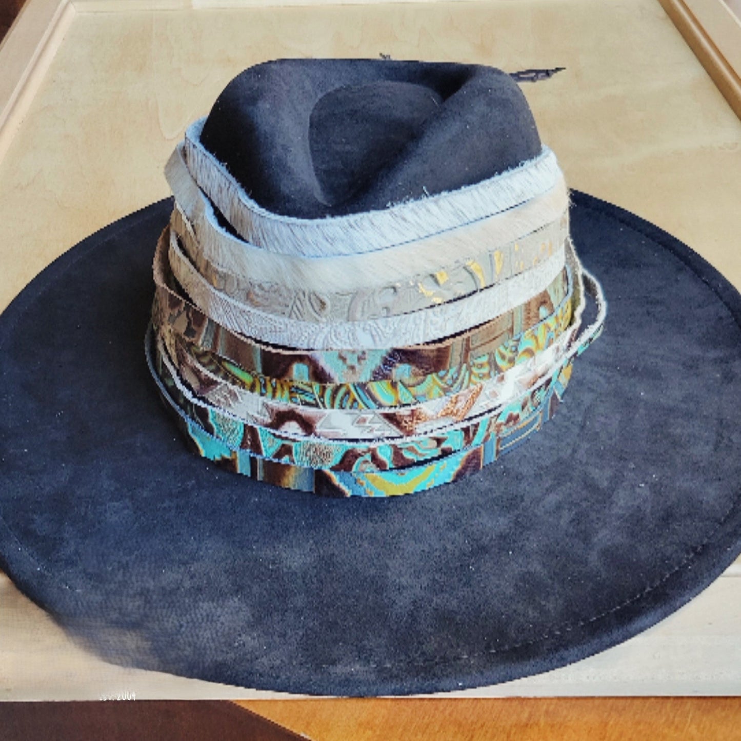 **Copper Laredo Embossed Leather Hat Band Only 981x