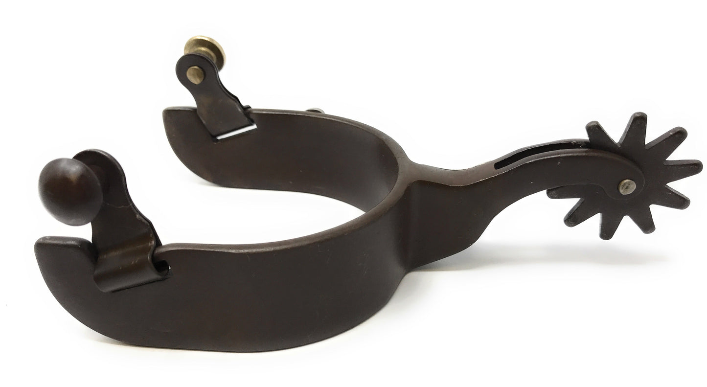 Men's Antique Brown Team Roping Spur Set