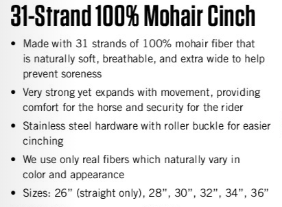 CLASSIC ROPPER CINCH 31 - STANDARD MONHAIR 32'' NATURAL