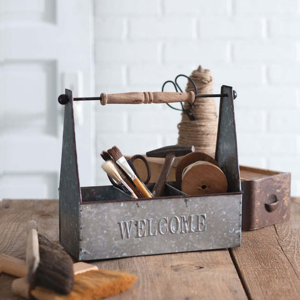 Farmhouse Kitchen Caddy & Paper Towel Holder