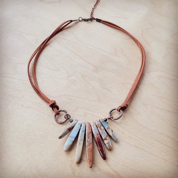 AQUA TERRA Vegan Leather Cord Necklace 231E