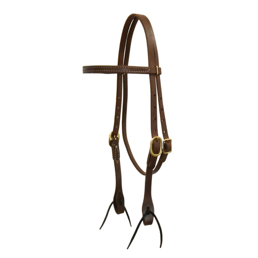 Oiled Harness Leather Straight Browband Headstall