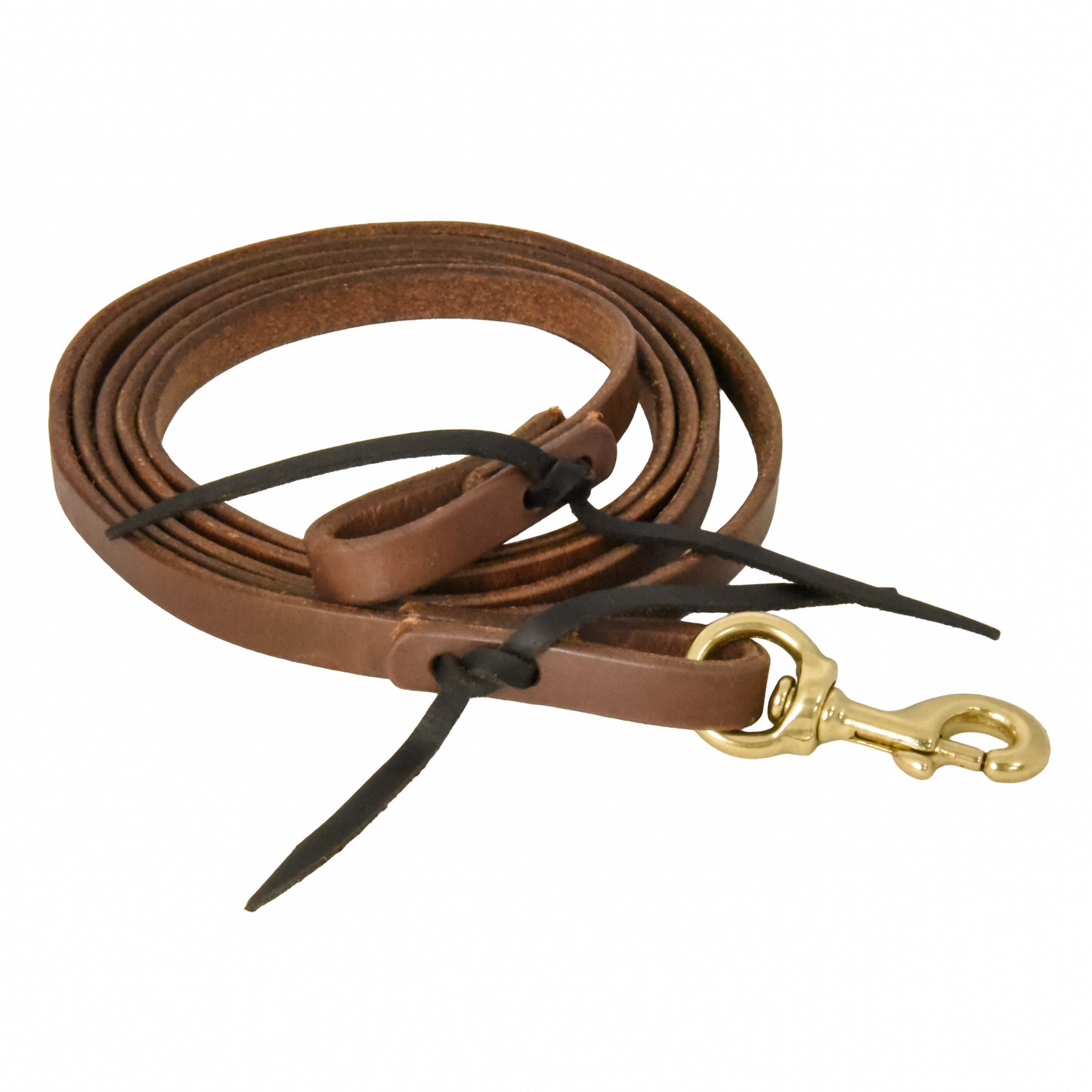 Harness Leather Flat Roper Reins - 5/8in x 8ft