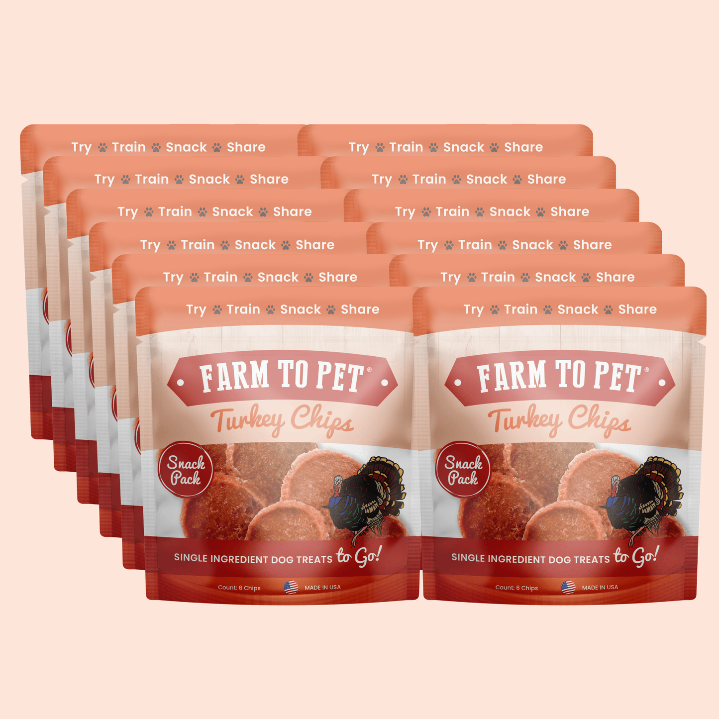 Turkey Chips Snack Pack Bundles | Low Allergen Treats for Training