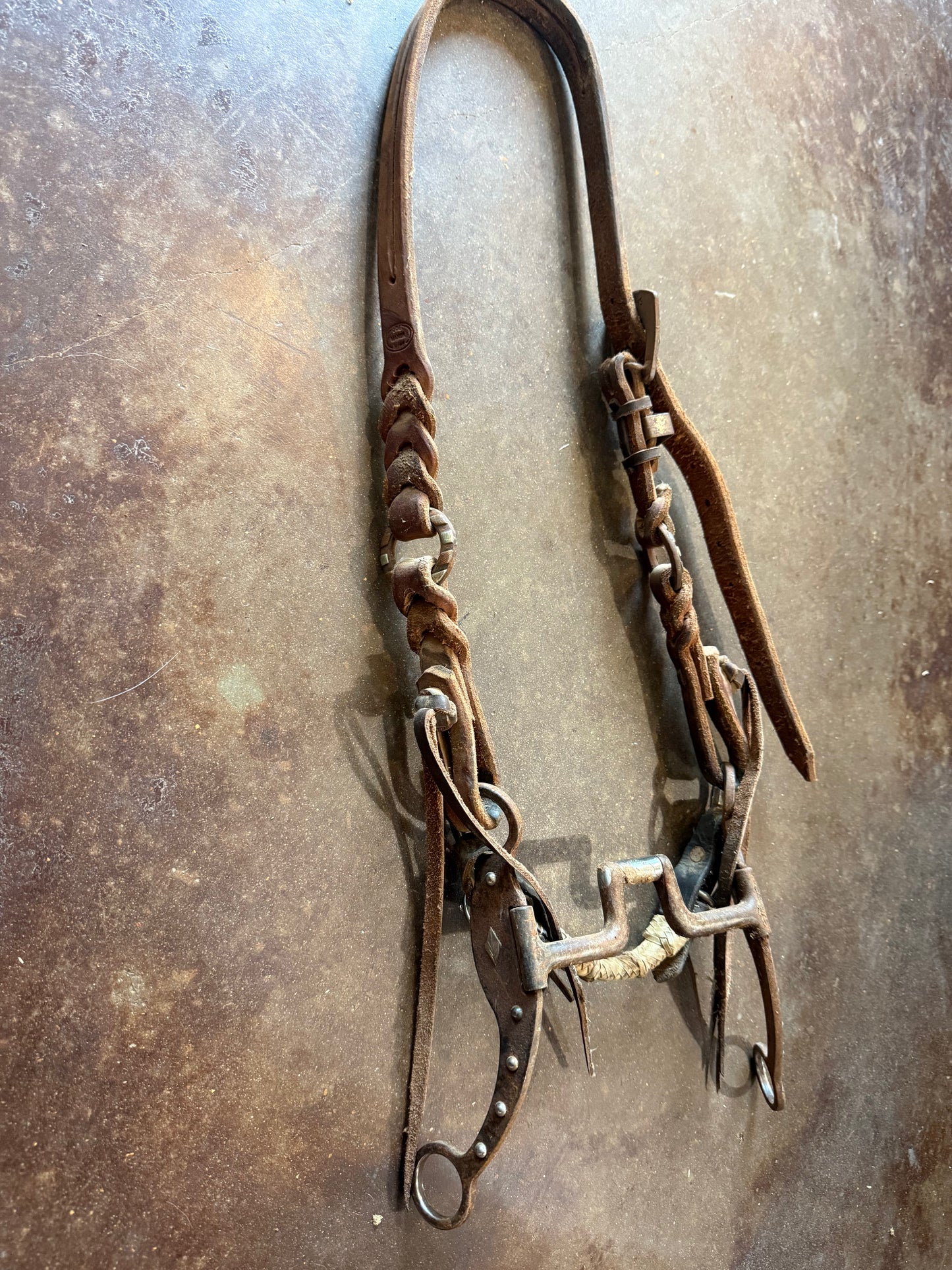 Handmade Hinged Port Bit w/ Joe Hipp Leather Headstall
