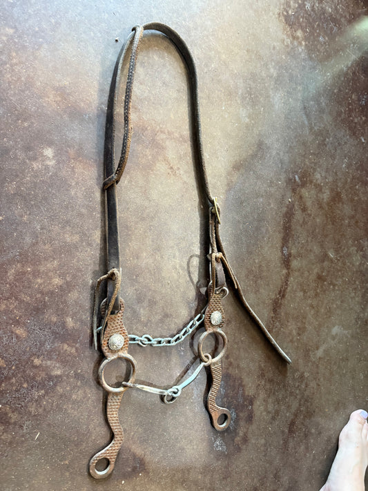 Handmade Life Saver Gag Bit w/ Leather Headstall