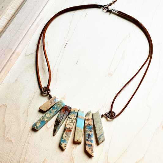 AQUA TERRA Vegan Leather Cord Necklace 231E