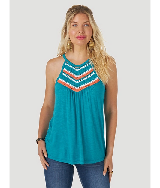 Wrangler Retro Crochet Tank
