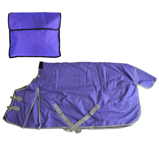 1200D Horse Turnout Blanket with Storage Bag - Purple