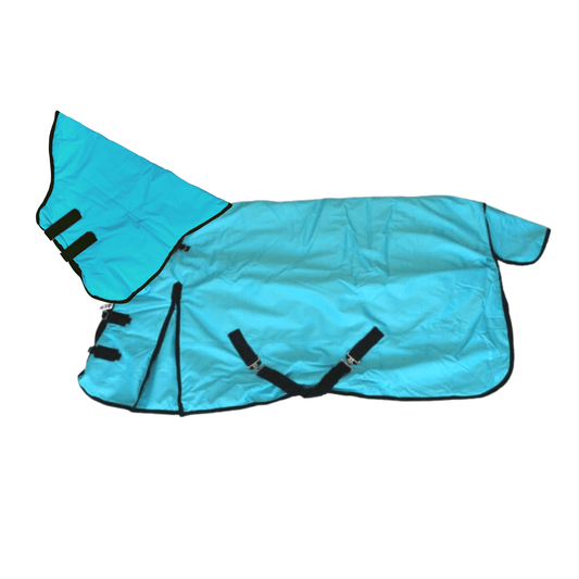 1200D Waterproof Turnout Horse Blanket with Neck Rug - Turquoise