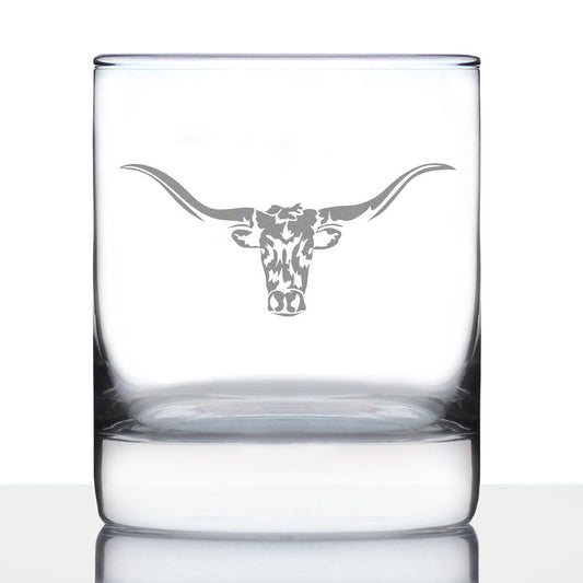 Longhorn Whiskey Rocks Glass