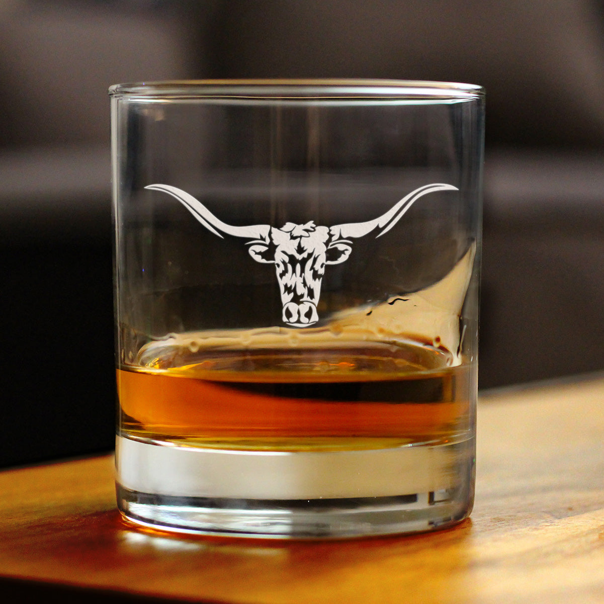 Longhorn Whiskey Rocks Glass