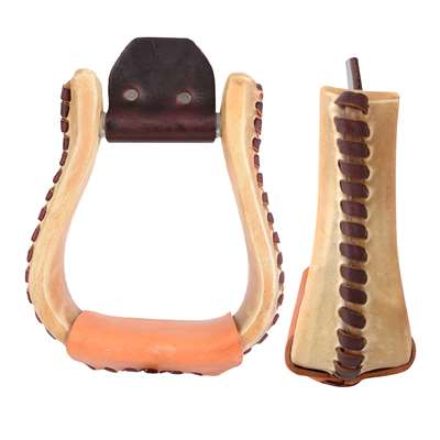 LEATHER WESTERN STIRRAP ENGRAVED