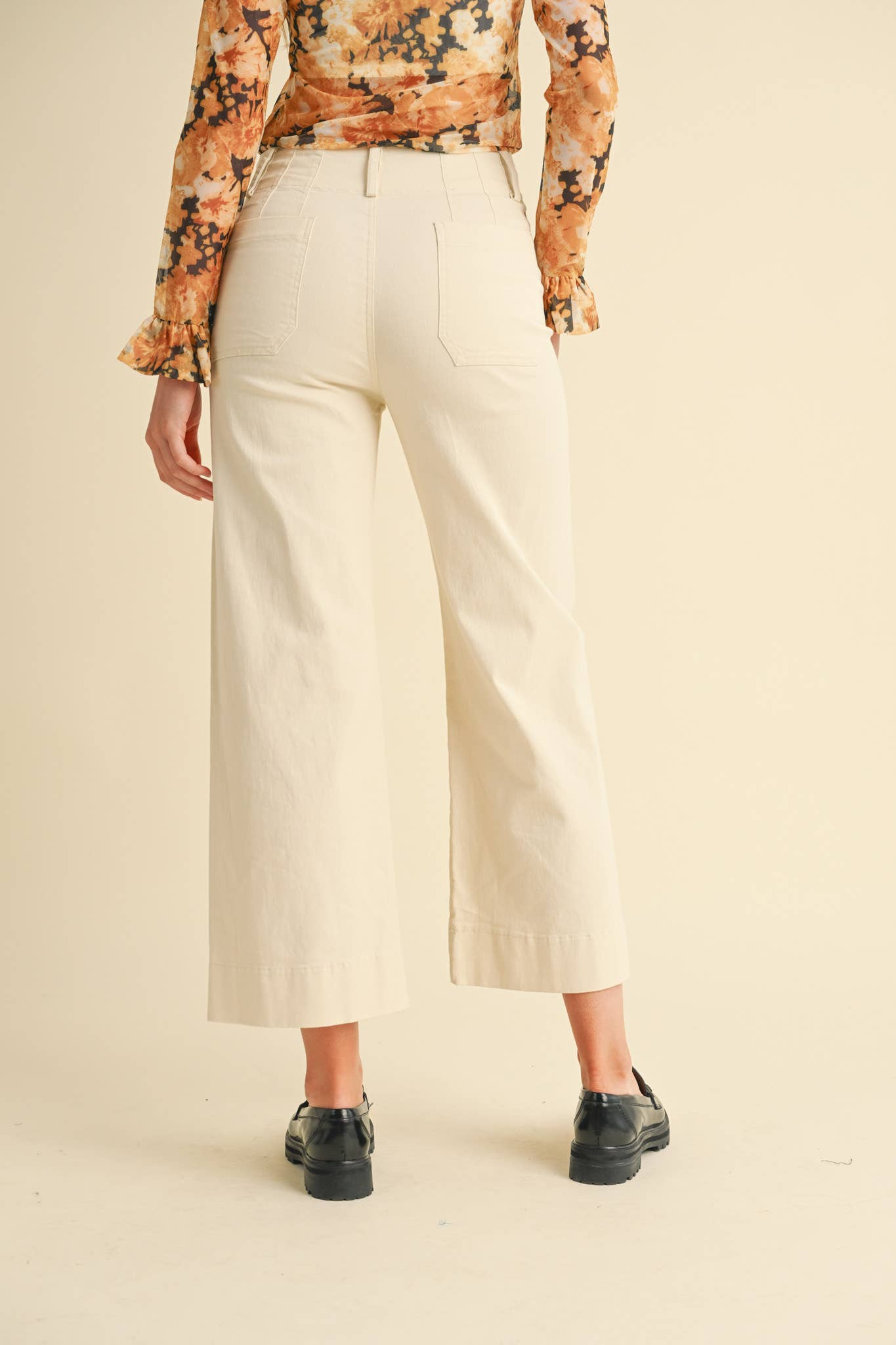 Cropped Wide Leg Pants
