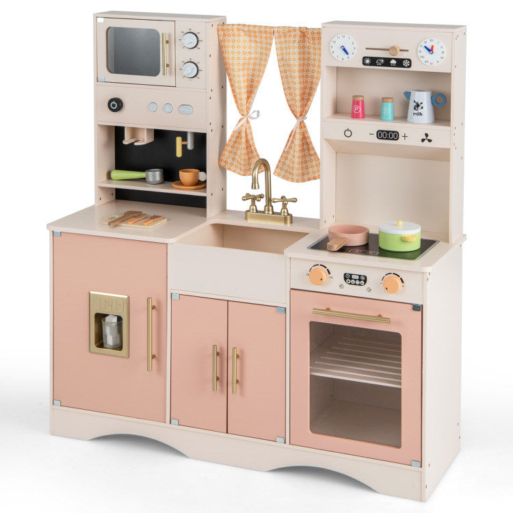 Kids Kitchen Playset with Microwave and Coffee Maker