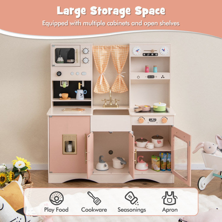 Kids Kitchen Playset with Microwave and Coffee Maker
