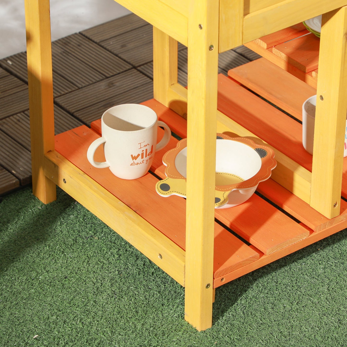 Outsunny Wooden Mud Kitchen Playset