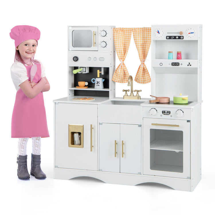 Kids Kitchen Playset with Microwave and Coffee Maker