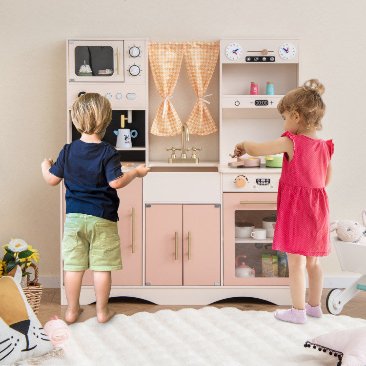 Kids Kitchen Playset with Microwave and Coffee Maker