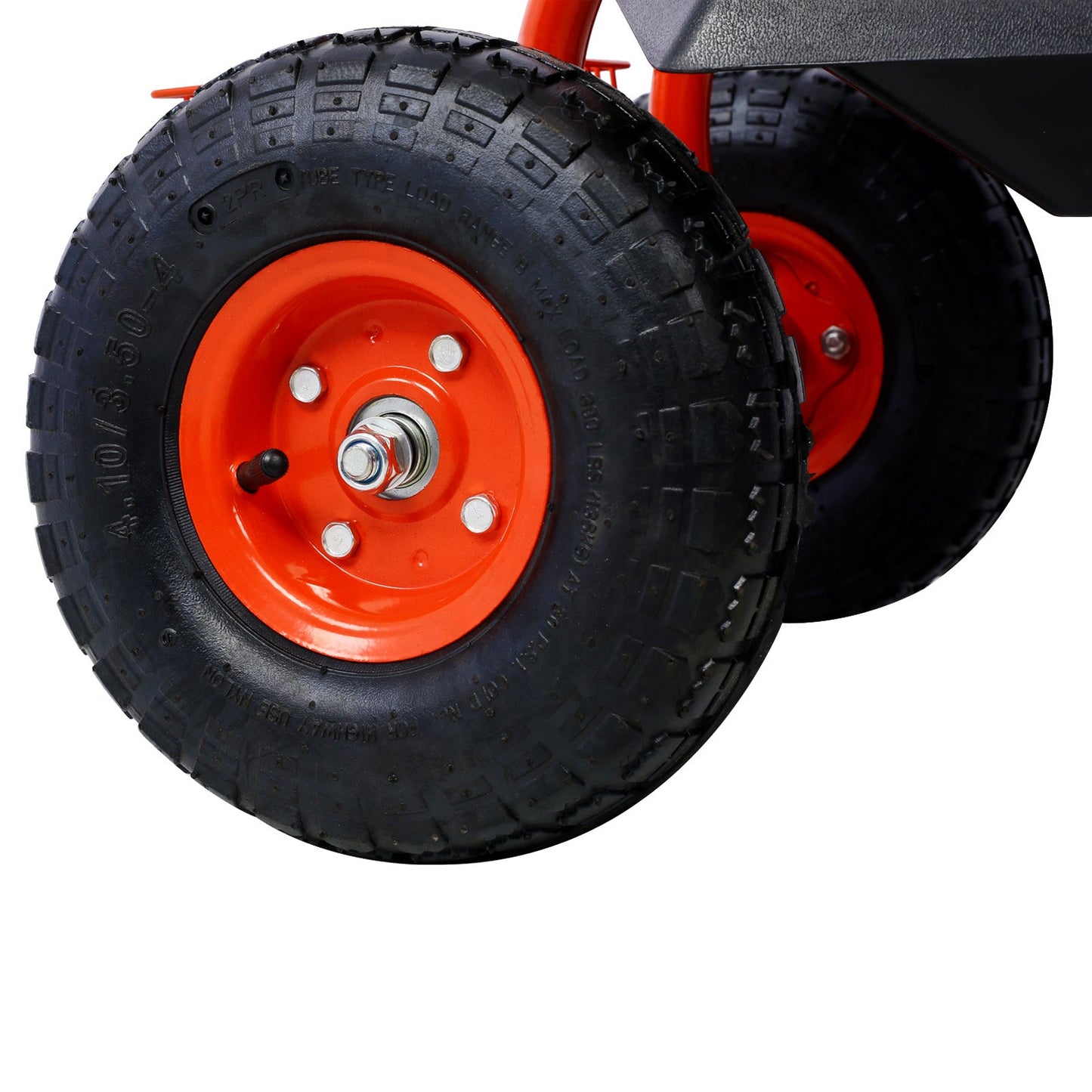 Garden Cart with Wheels & Tool Tray – Red