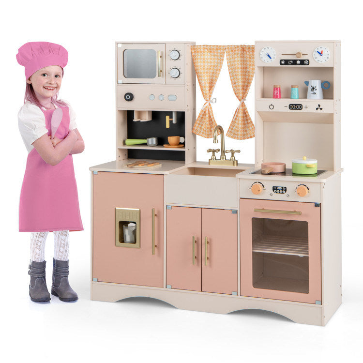 Kids Kitchen Playset with Microwave and Coffee Maker