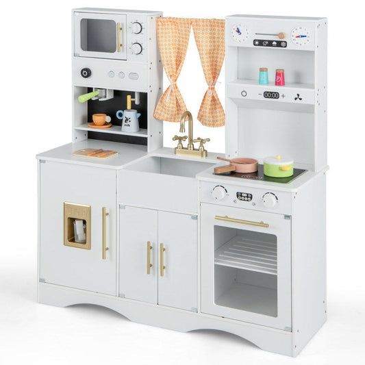 Kids Kitchen Playset with Microwave and Coffee Maker