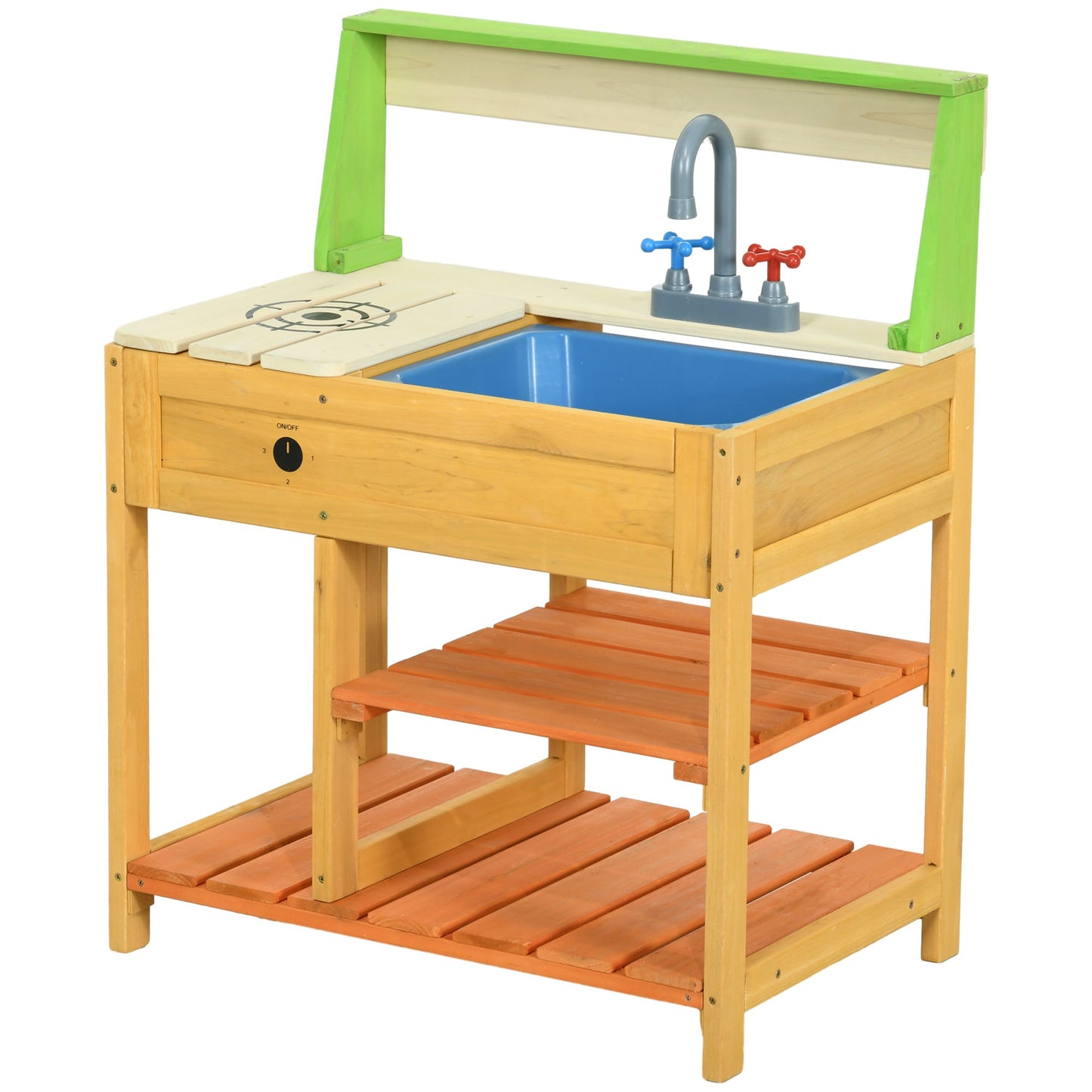 Outsunny Wooden Mud Kitchen Playset
