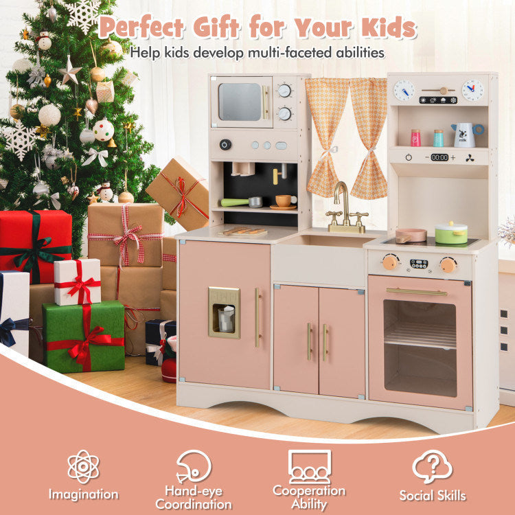 Kids Kitchen Playset with Microwave and Coffee Maker