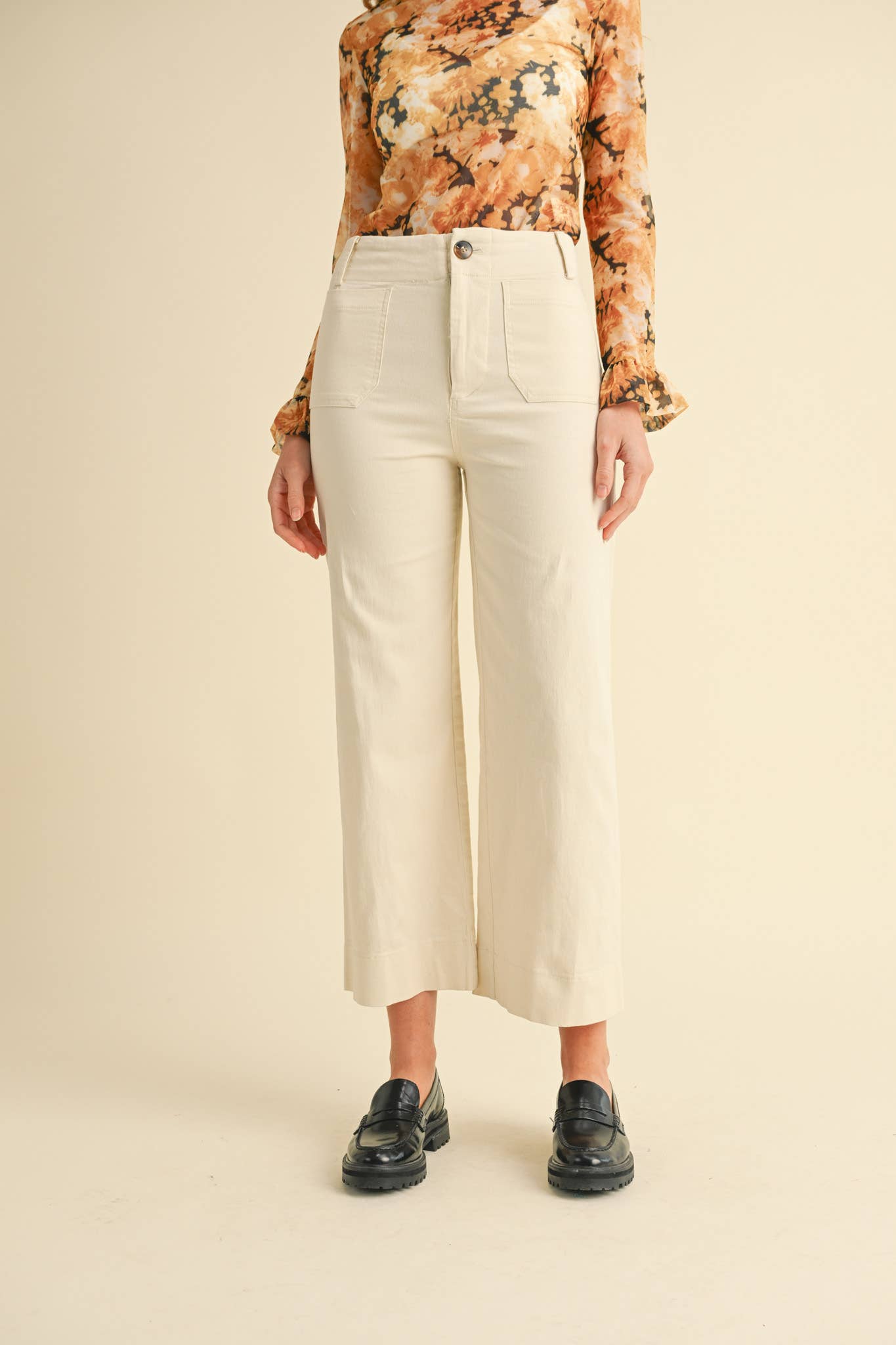 Cropped Wide Leg Pants
