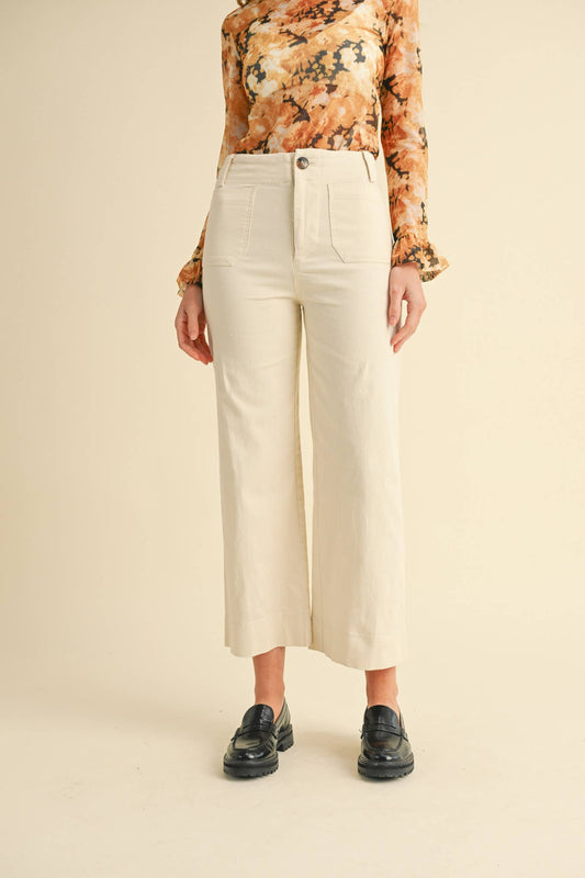 Cropped Wide Leg Pants