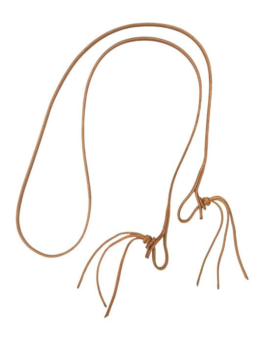 Harness Leather Rattlesnake Roper Reins - 5/8in x 7ft 9in