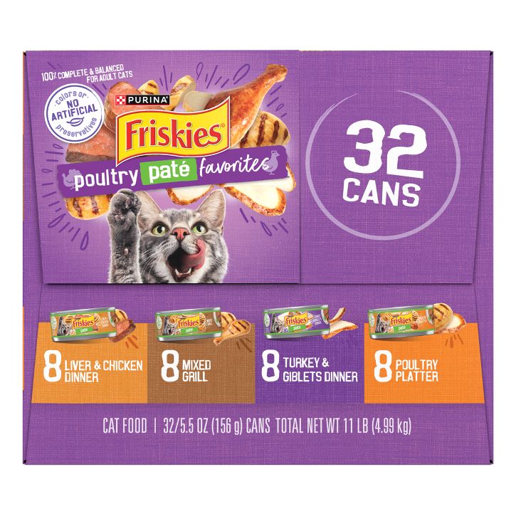 32Ct 5.5oz Friskies Pate Poultry Favorite's Variety Pack