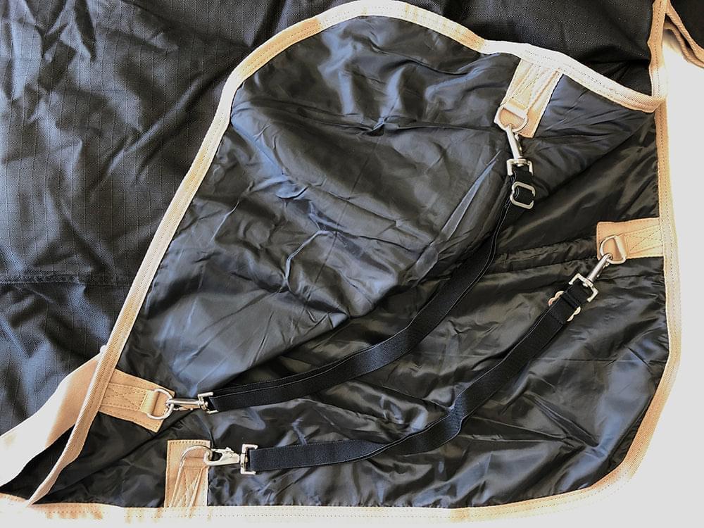 1200D Waterproof Turnout Horse Blanket 400g - Black