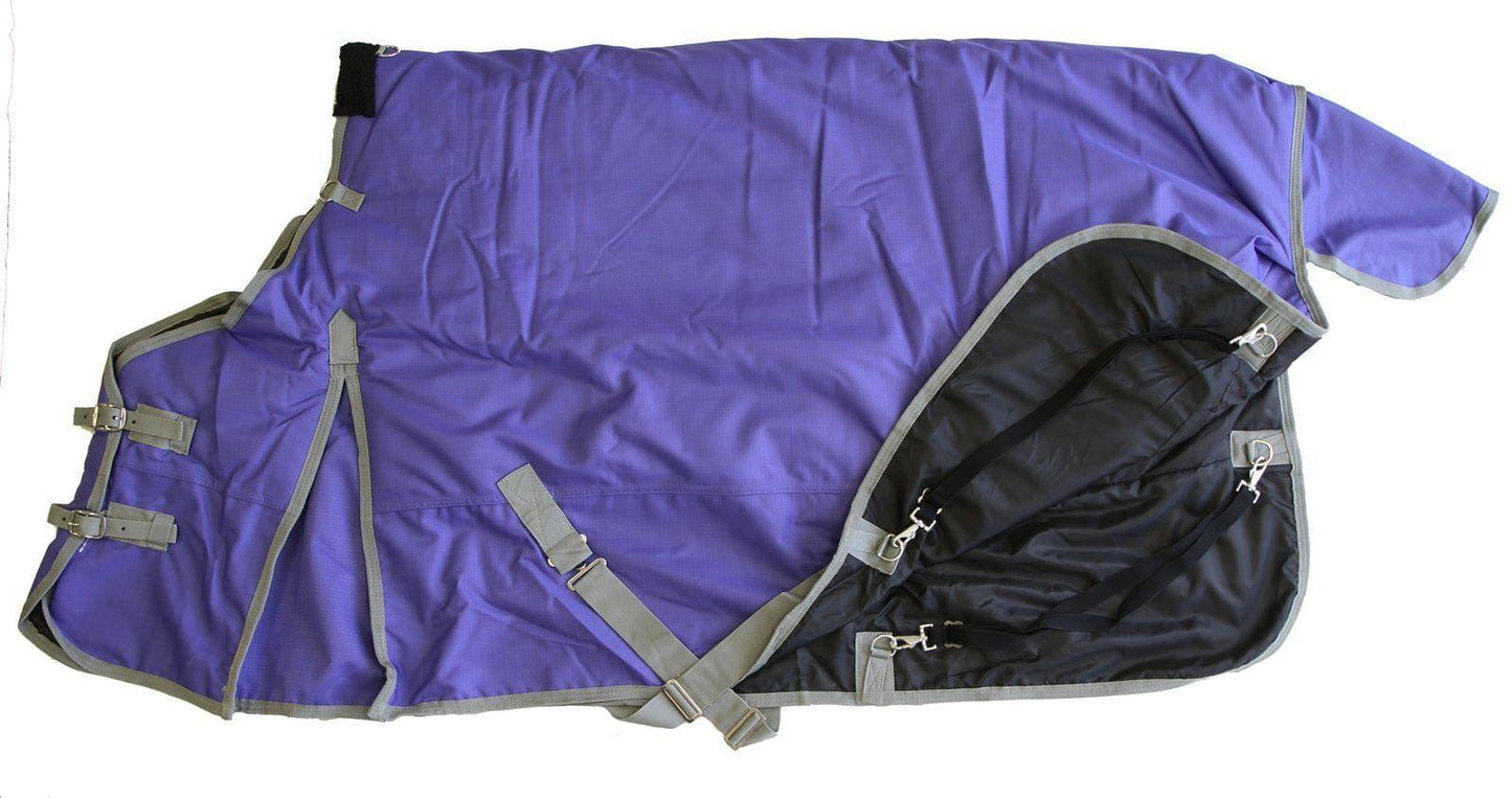 1200D Horse Turnout Blanket with Storage Bag - Purple