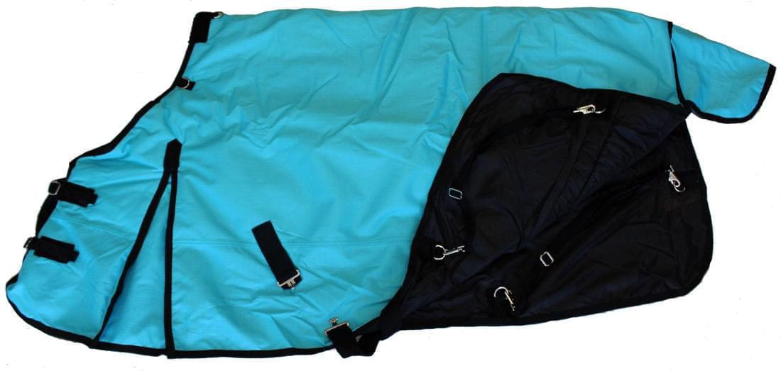 1200D Waterproof Turnout Horse Blanket with Neck Rug - Turquoise