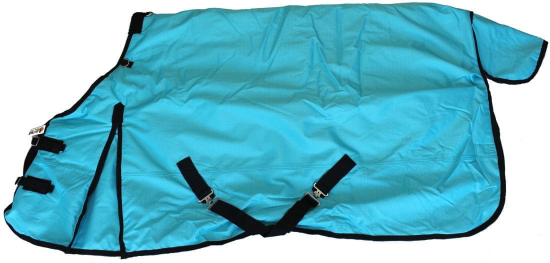 AJ Tack 1200D Waterproof Turnout Horse Blanket with Hood - Turquoise