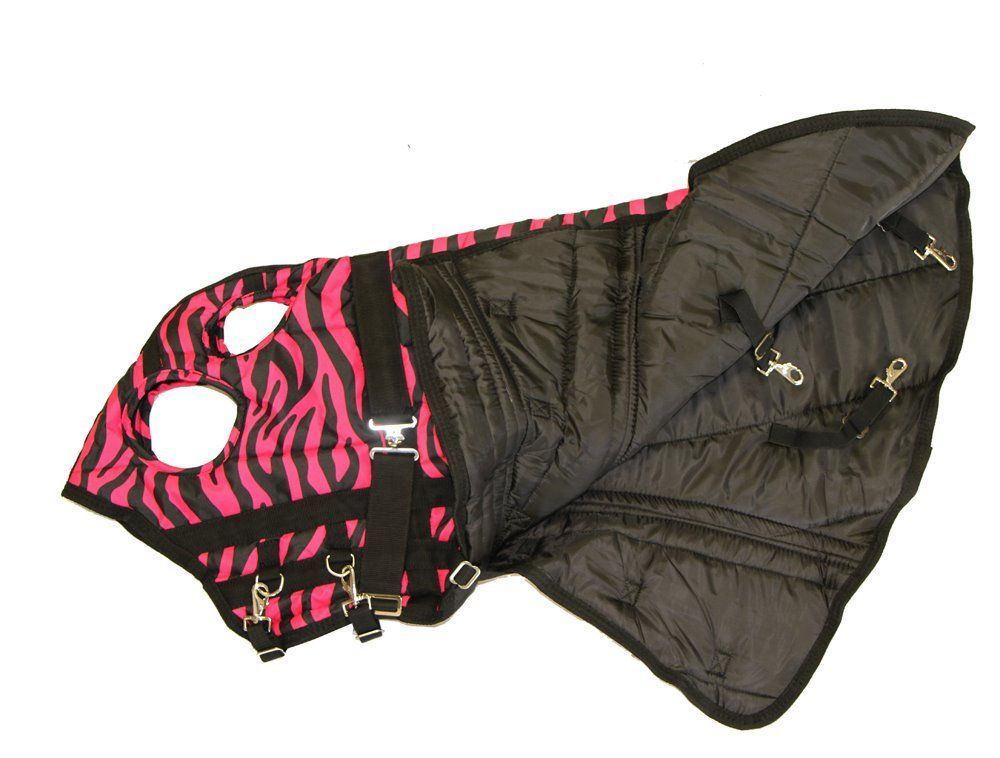 600D Waterproof Hood - Pink Zebra - Small
