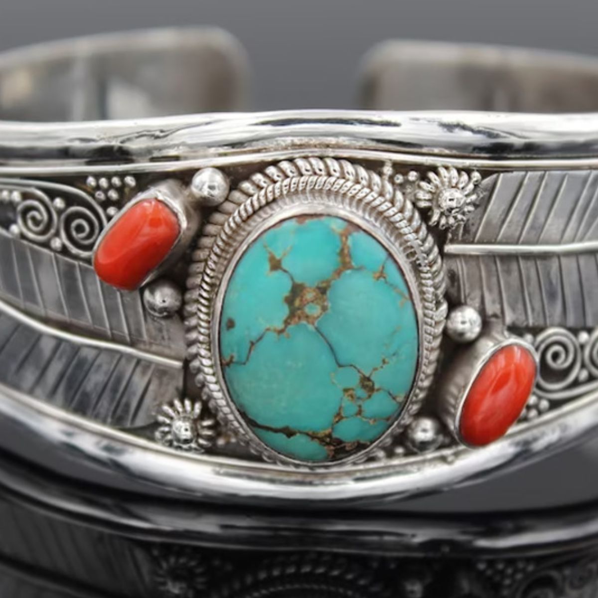 Thick Turquoise Open Bracelet