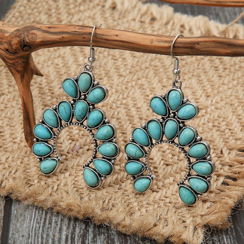 Turquoise Horseshoe Earrings