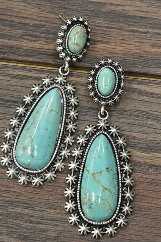 Turquoise Pendant Earrings